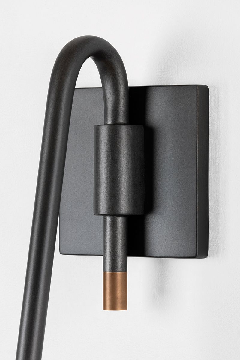 Image 3 Troy Lighting Mateo Wall Sconce 12" in Patina Brass And Graphite more views