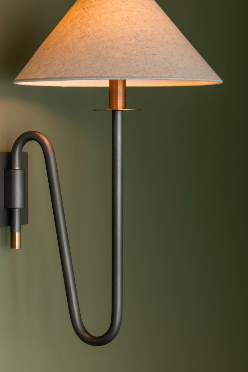 Image 4 Troy Lighting Mateo Wall Sconce 12" in Patina Brass And Graphite more views