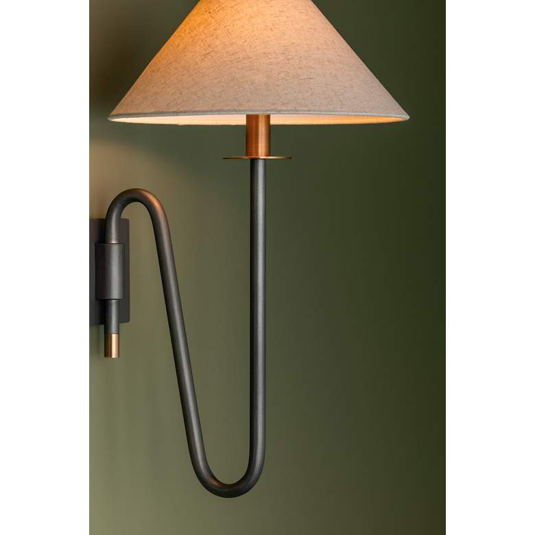 Image 4 Troy Lighting Mateo Wall Sconce 12" in Patina Brass And Graphite more views