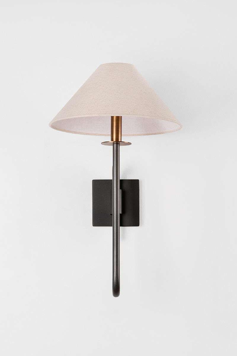 Troy Lighting Mateo Wall Sconce 12" in Patina Brass And Graphite
