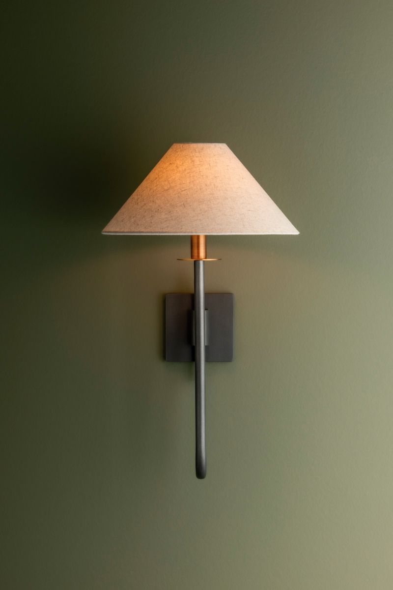 Troy Lighting Mateo Wall Sconce 12" in Patina Brass And Graphite