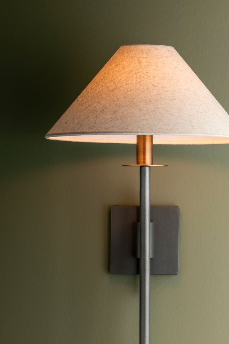 Troy Lighting Mateo Wall Sconce 12" in Patina Brass And Graphite