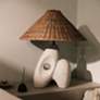1_Troy Lighting Nairn Table Lamp 22" in Patina Brass and Ceramic Rustic