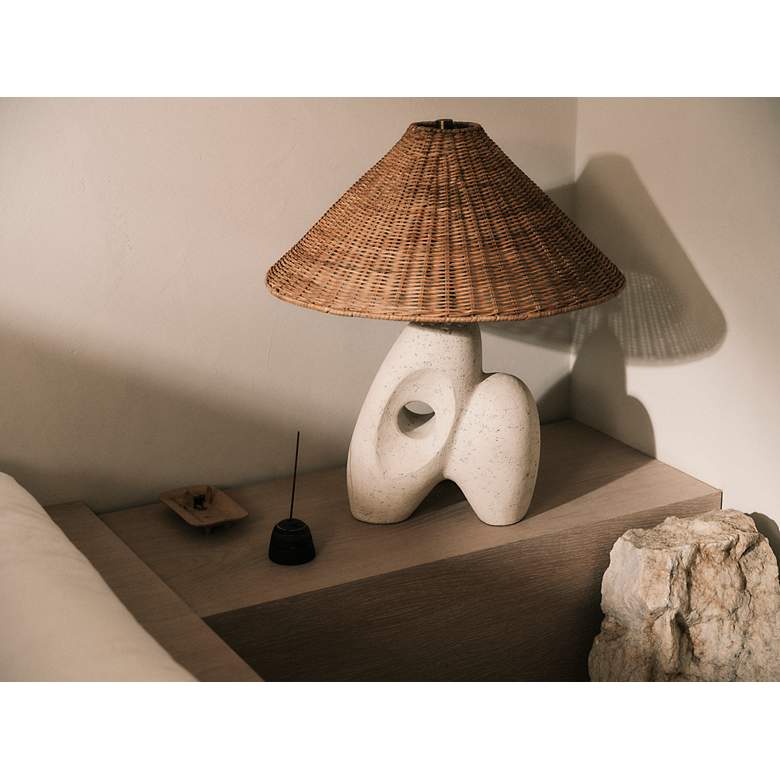 Image 6 Troy Lighting Nairn Table Lamp 22" in Patina Brass and Ceramic Rustic  more views