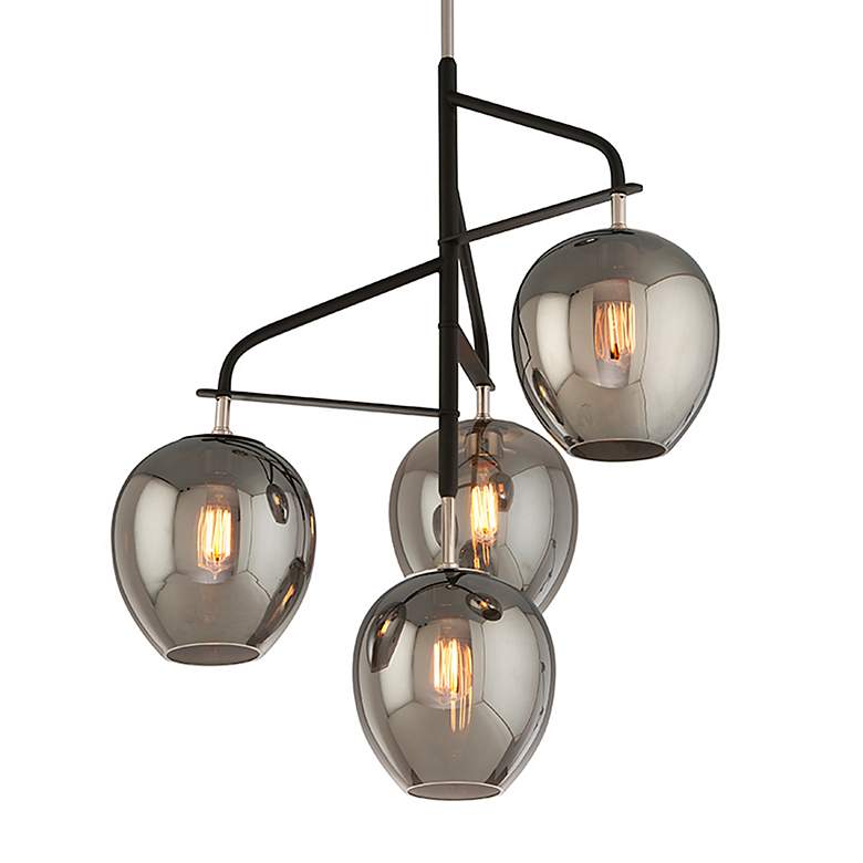 Image 1 Troy Lighting Odyssey 29" Smoke Glass Globes Modern 4-Light Pendant