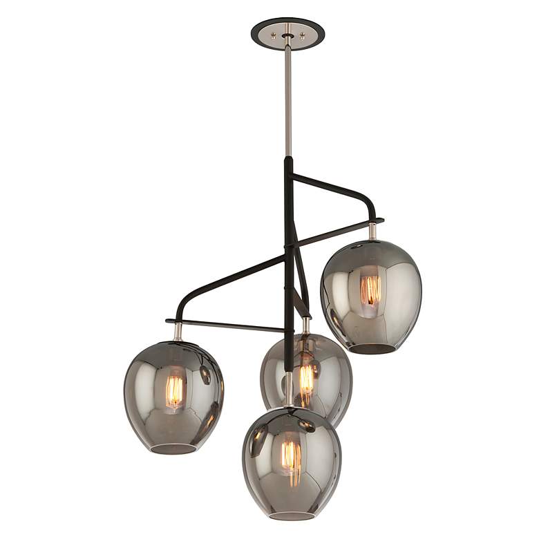 Image 2 Troy Lighting Odyssey 29" Smoke Glass Globes Modern 4-Light Pendant more views