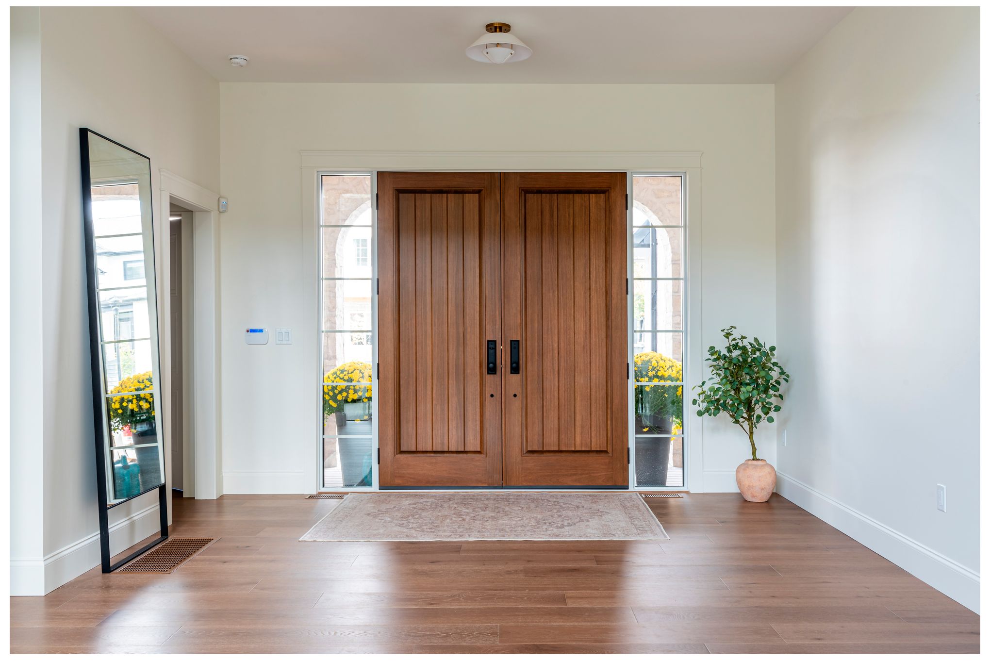 Image 3 Troy Lighting Otto 16" Wide Patina Brass Linen Shade Ceiling Light more views