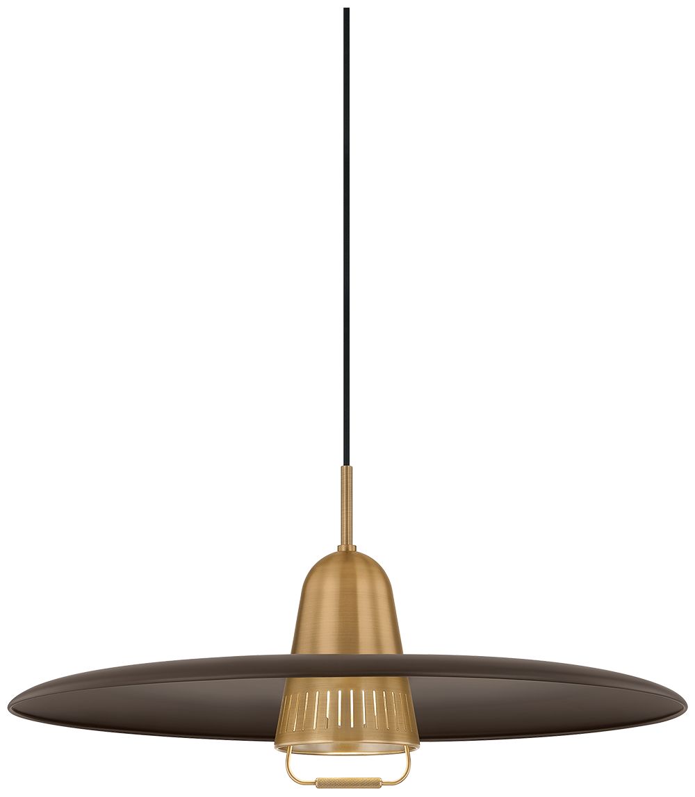 Image 2 Troy Lighting Pacific Pendant Patina Brass/Ceramic Ancient Villa