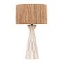 2_Troy Lighting Palma 30" High Natural Rope and White Ceramic Table Lamp