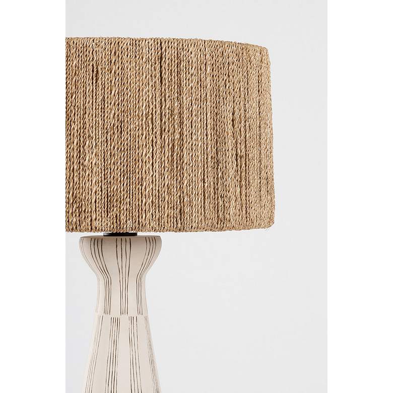 Image 5 Troy Lighting Palma 30" High Natural Rope and White Ceramic Table Lamp more views