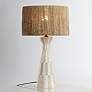 6_Troy Lighting Palma 30" High Natural Rope and White Ceramic Table Lamp more views