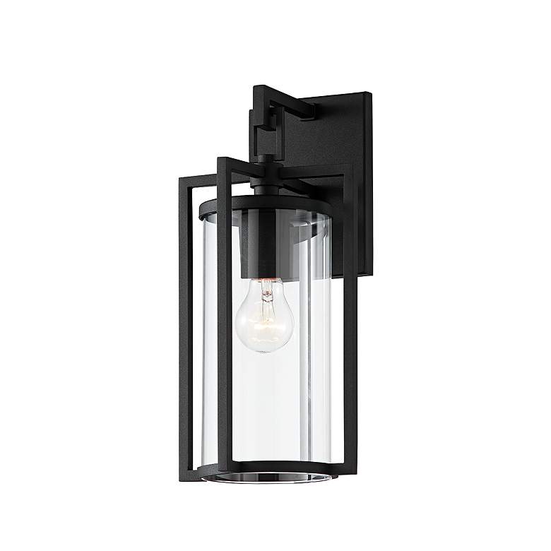 Image 2 Troy Lighting Percy 14 3/4" High Textured Black Outdoor Wall Light more views