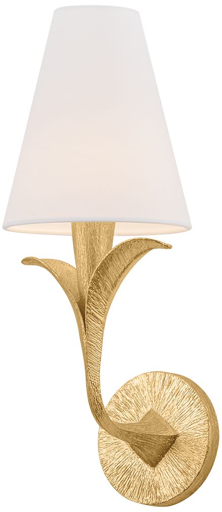 Image 2 Troy Lighting Quill Wall Sconce Aged Brass/Soft Bisque more views