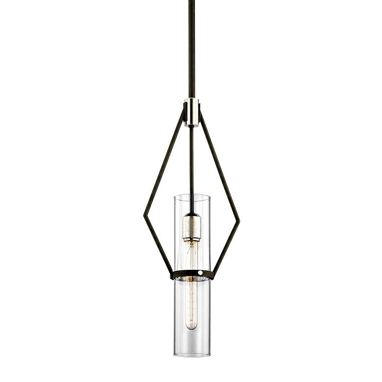 Image 1 Troy Lighting Raef 24.25 in. Textured Black & Polish Nickel Pendant