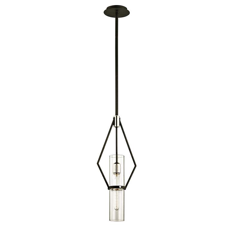 Image 2 Troy Lighting Raef 24.25 in. Textured Black & Polish Nickel Pendant more views