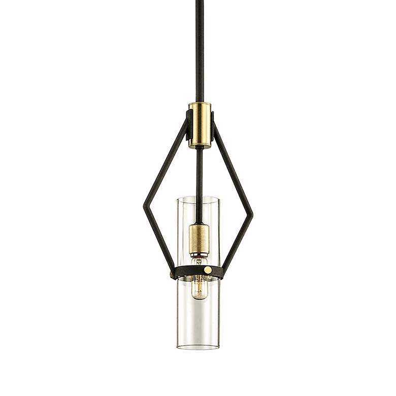 Image 1 Troy Lighting Raef 7 inch Wide Bronze and Glass Modern Mini Pendant
