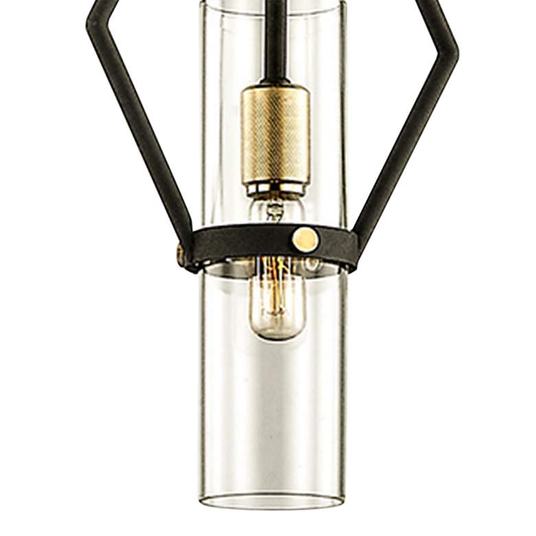 Image 2 Troy Lighting Raef 7 inch Wide Bronze and Glass Modern Mini Pendant more views