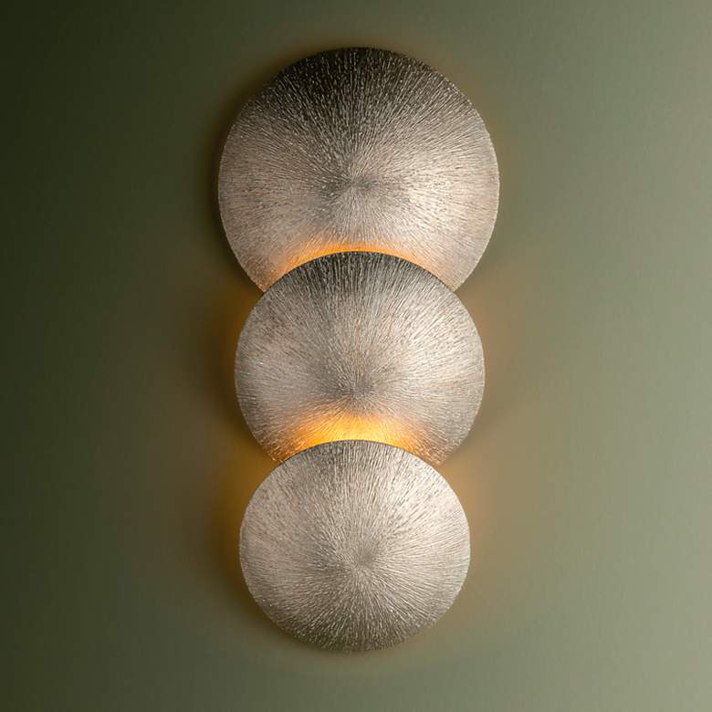Image 1 Troy Lighting Reef Wall Sconce 11" in Textured Warm Silver Leaf