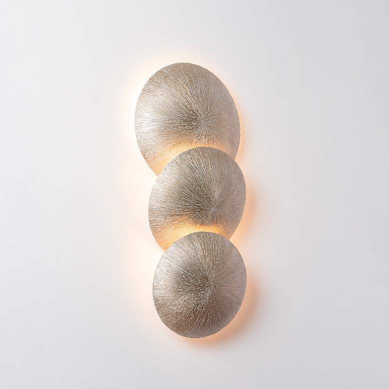 Image 4 Troy Lighting Reef Wall Sconce 11" in Textured Warm Silver Leaf more views