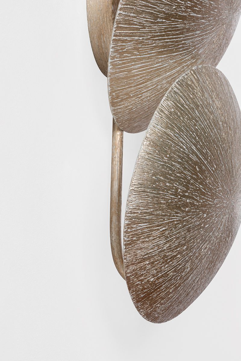 Troy Lighting Reef Wall Sconce 11" in Textured Warm Silver Leaf