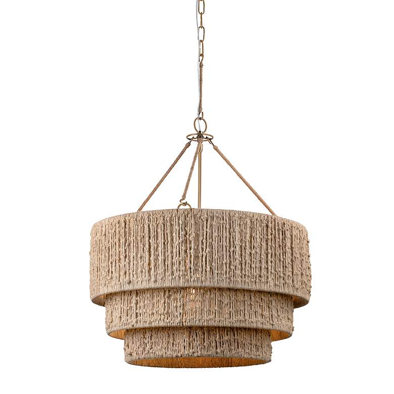 Image 2 Troy Lighting Reza Chandelier 24" in Patina Brass more views