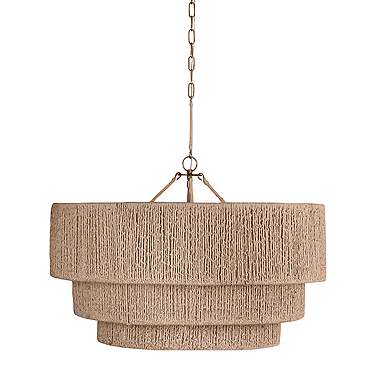Troy Lighting Reza Chandelier 34" in Patina Brass