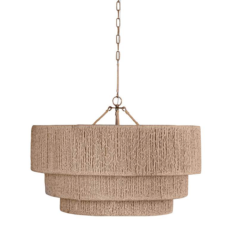 Image 1 Troy Lighting Reza Chandelier 34" in Patina Brass