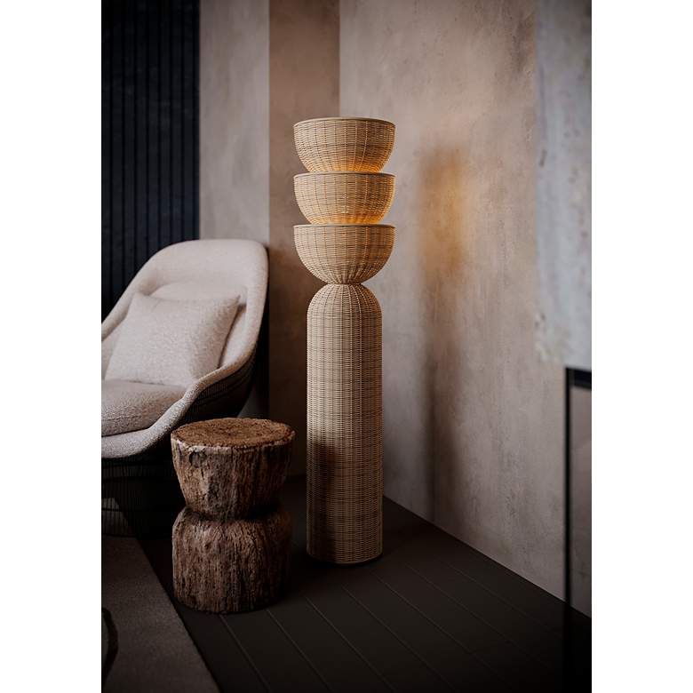 Image 3 Troy Lighting Rian Floor Lamp 13.25" in Patina Brass more views