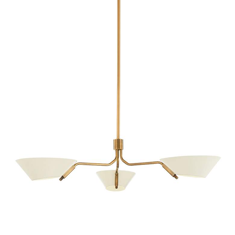 Image 1 Troy Lighting Sacramento 43" 3-Light Modern Brass Uplight Chandelier