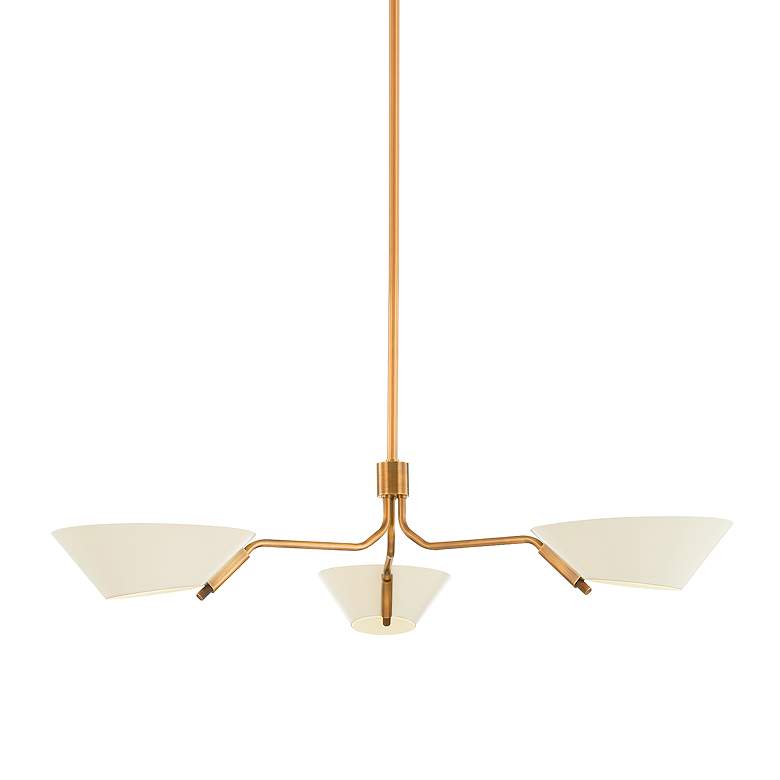 Image 2 Troy Lighting Sacramento 43" 3-Light Modern Brass Uplight Chandelier more views