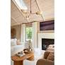 3_Troy Lighting Sacramento 43" 3-Light Modern Brass Uplight Chandelier more views