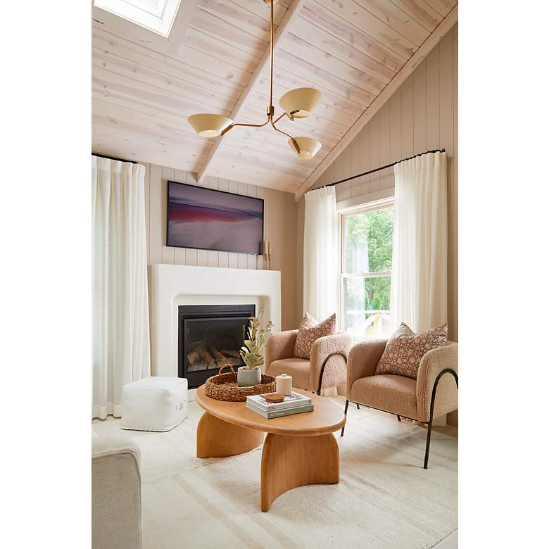 Image 6 Troy Lighting Sacramento 43" 3-Light Modern Brass Uplight Chandelier more views