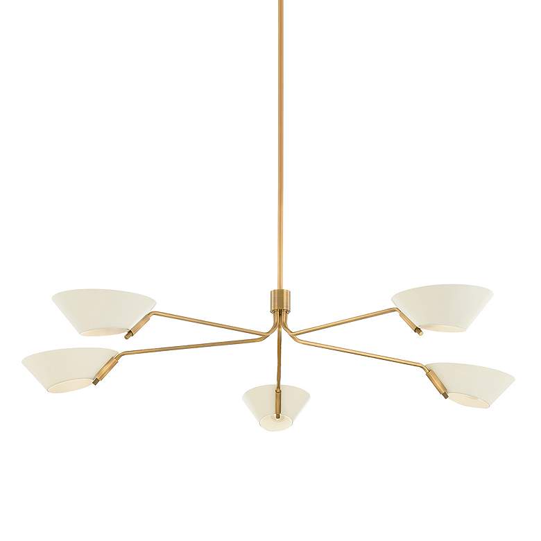 Image 1 Troy Lighting Sacramento 63 1/2 inch Modern Brass 5-Light Chandelier