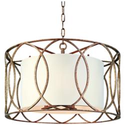 Troy Lighting Sausalito 25&quot; Wide Silver Gold Pendant Light
