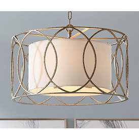 Image1 of Troy Lighting Sausalito 25" Wide Silver Gold Pendant Light