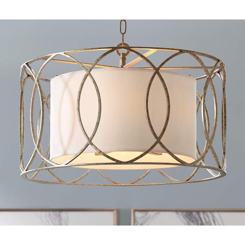 Image 1 Troy Lighting Sausalito 25" Wide Silver Gold Pendant Light