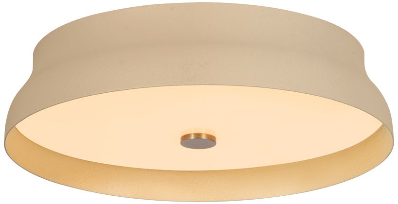 Troy Lighting Shore Flush Mount Aged Brass/Ceramic Creamy Oat