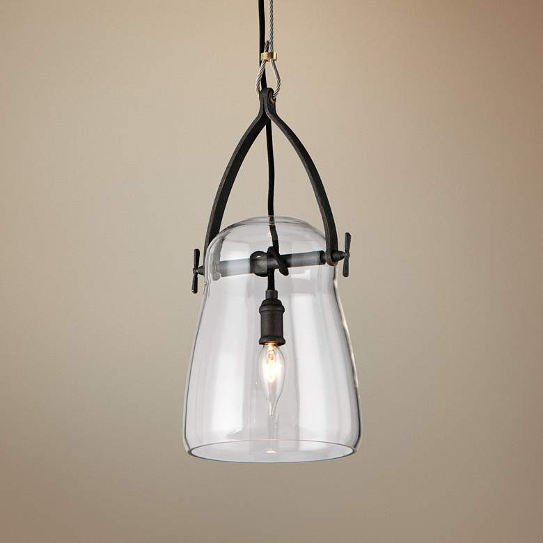 Image 1 Troy Lighting Silverlake 8" Wide French Iron Mini Pendant