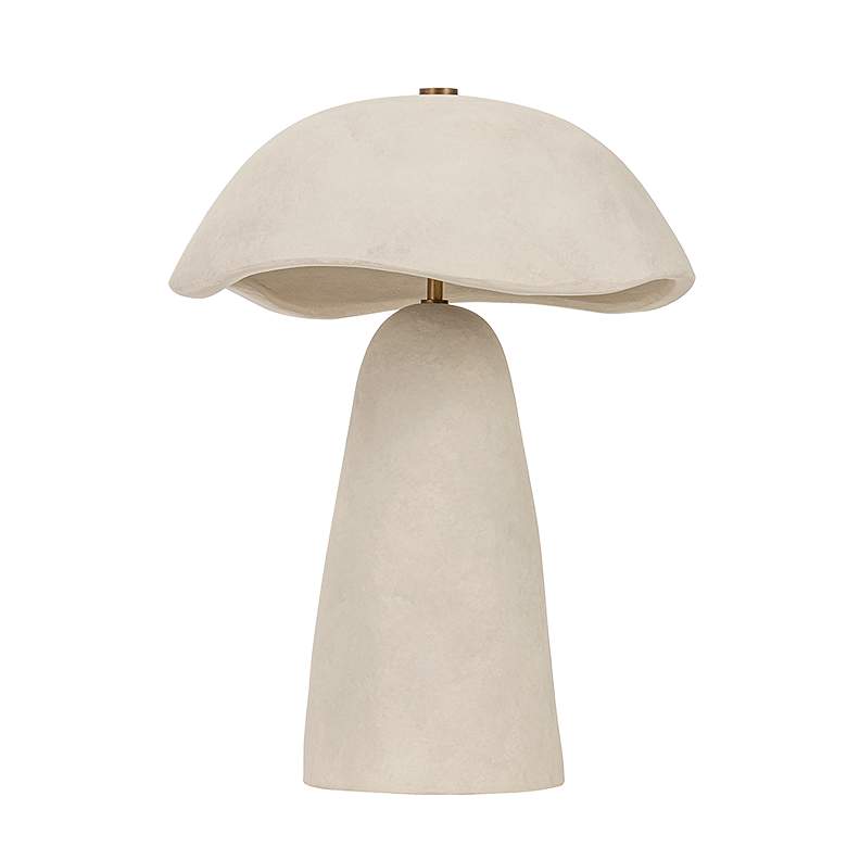 Image 1 Troy Lighting Soloma 20 3/4" Mushroom Shade White Ceramic Table Lamp