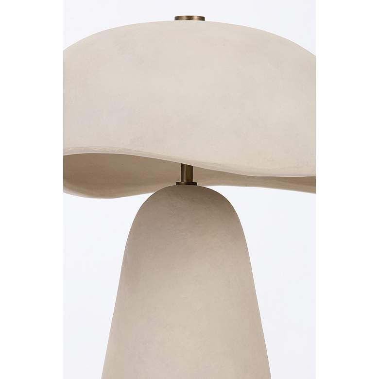 Image 4 Troy Lighting Soloma 20 3/4" Mushroom Shade White Ceramic Table Lamp more views