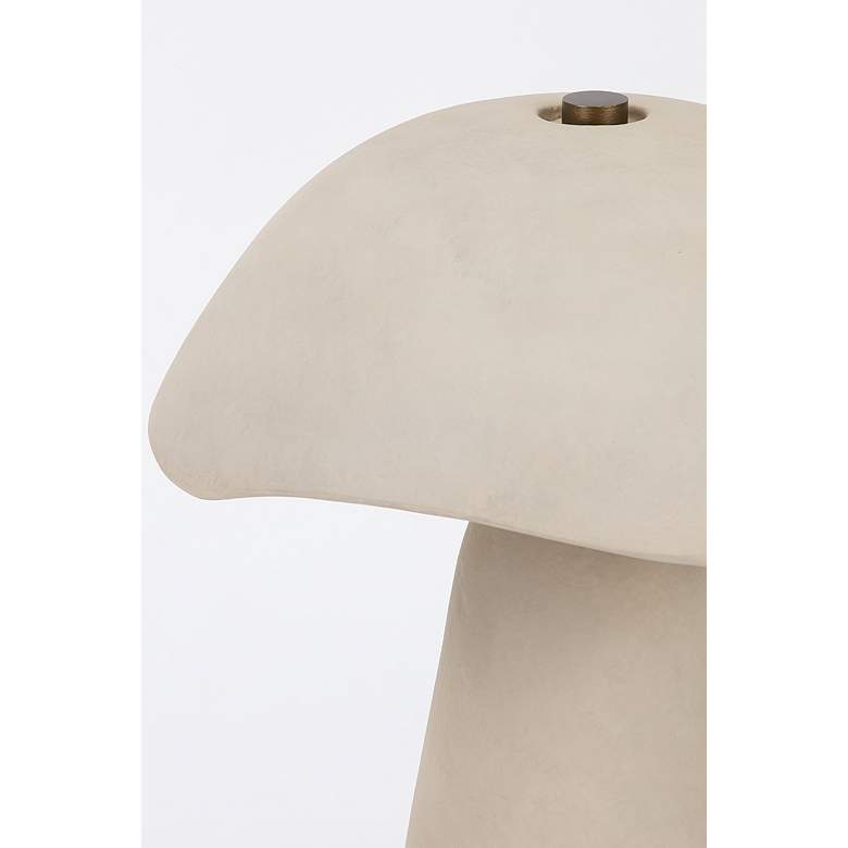 Image 5 Troy Lighting Soloma 20 3/4" Mushroom Shade White Ceramic Table Lamp more views