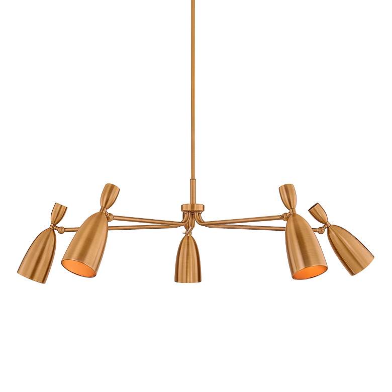 Image 2 Troy Lighting Spade Chandelier 49.25" in Patina Brass more views