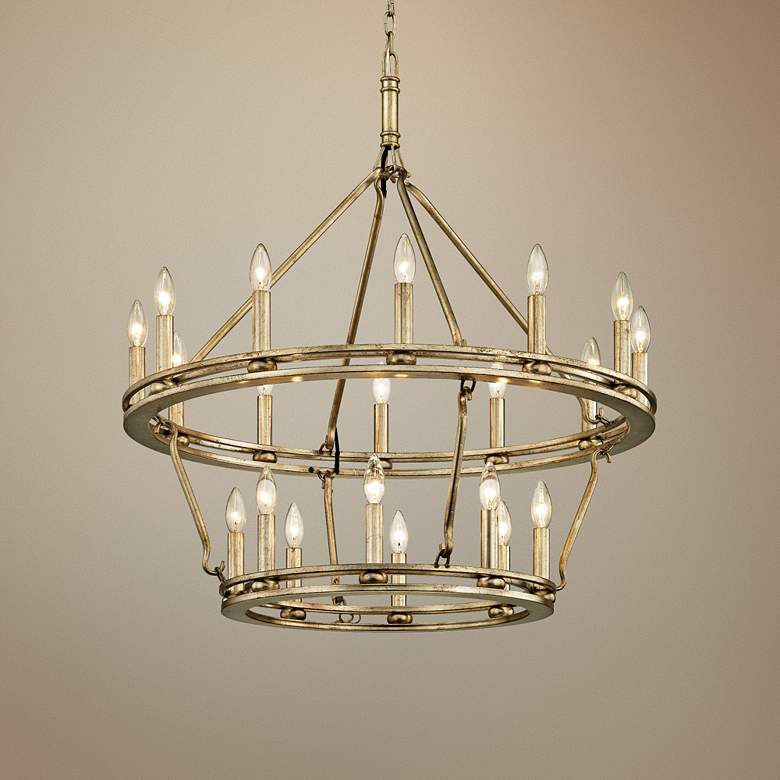 Image 1 Troy Lighting Sutton 32" Champagne Silver 20-Light Ring Chandelier