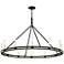 Troy Lighting Sutton 44" Wide Black 12-Light Wagon Wheel Chandelier
