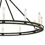 3_Troy Lighting Sutton 44" Wide Black 12-Light Wagon Wheel Chandelier more views