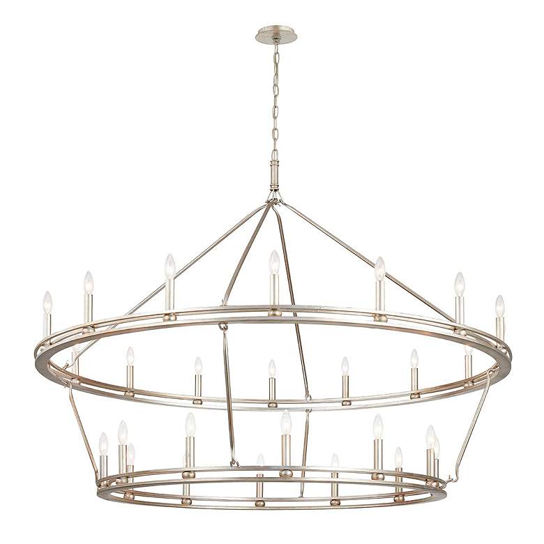 Image 1 Troy Lighting Sutton 52 1/4" Champagne Silver 18-Light Ring Chandelier