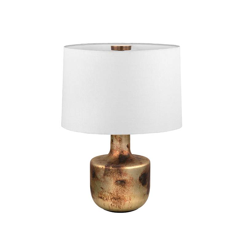 Image 2 Troy Lighting Terron Table Lamp 17" in Patina Brass more views