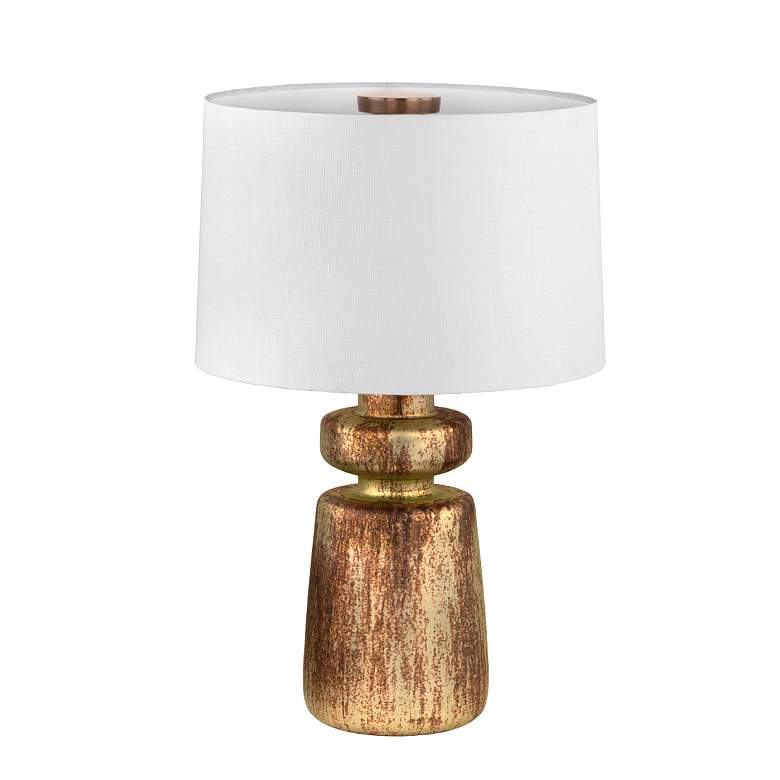Image 2 Troy Lighting Terron Table Lamp 18" in Patina Brass