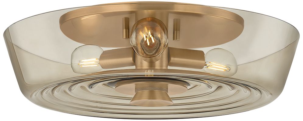 Image 3 Troy Lighting Theodore Flush Mount Patina Brass/Slate Gesso more views