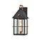 Troy Lighting Toby  Exterior Wall Sconce 8" in Patina Brass And Graphi